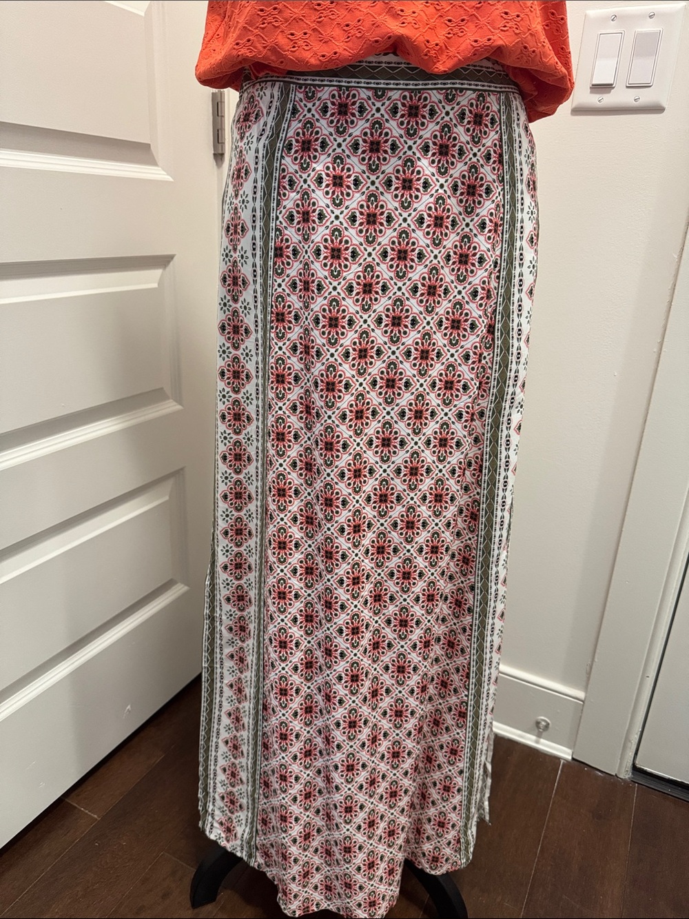 Max Studio Patterned Maxi Skirt